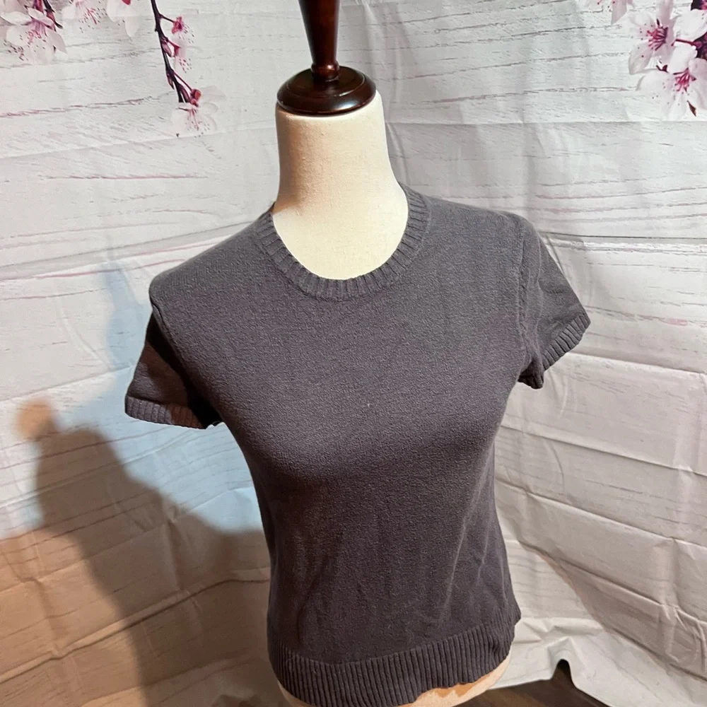 Gap stretch short sleeve sweater top - Picture 1 of 4